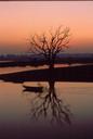 Great sunset colors over the waters, Amarapura.